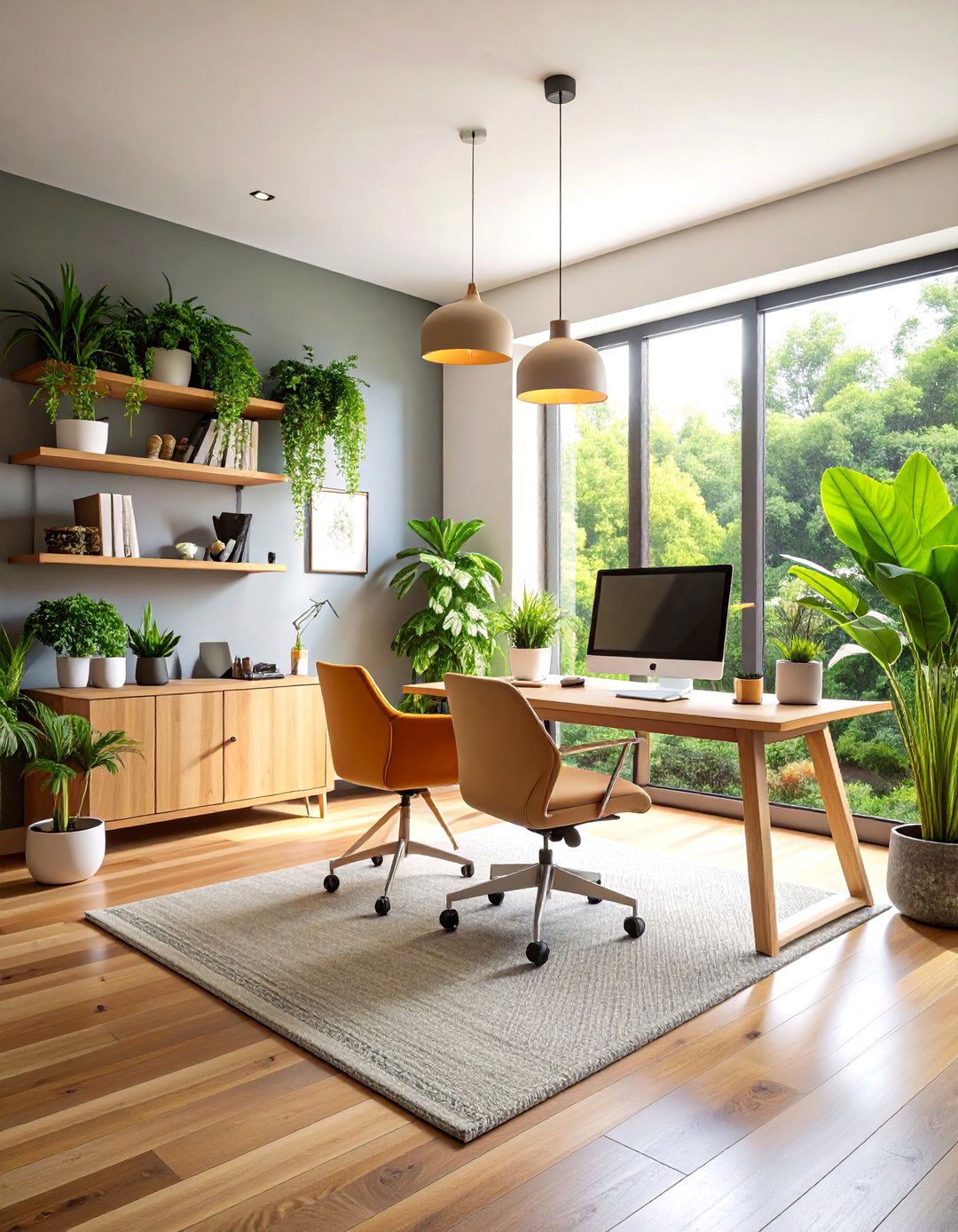 Modern Zen Workspace Living Room Nook - 20 Living Room Nook Ideas