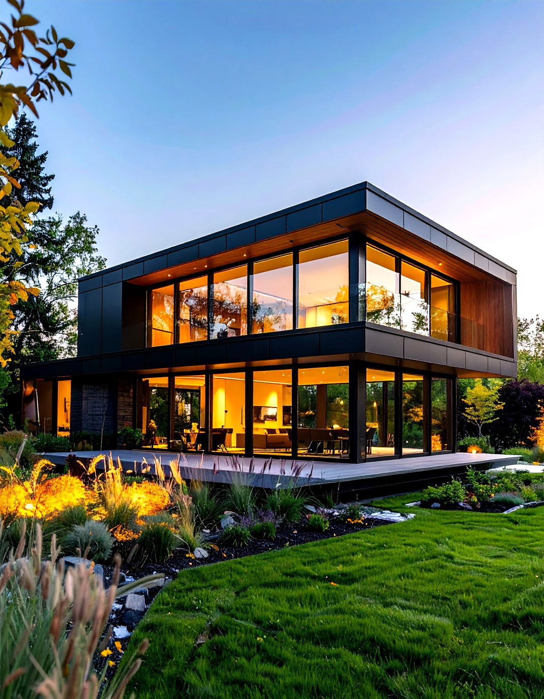 Modernist Glass Pavilion with Black Roof - 20 houses with black roofs