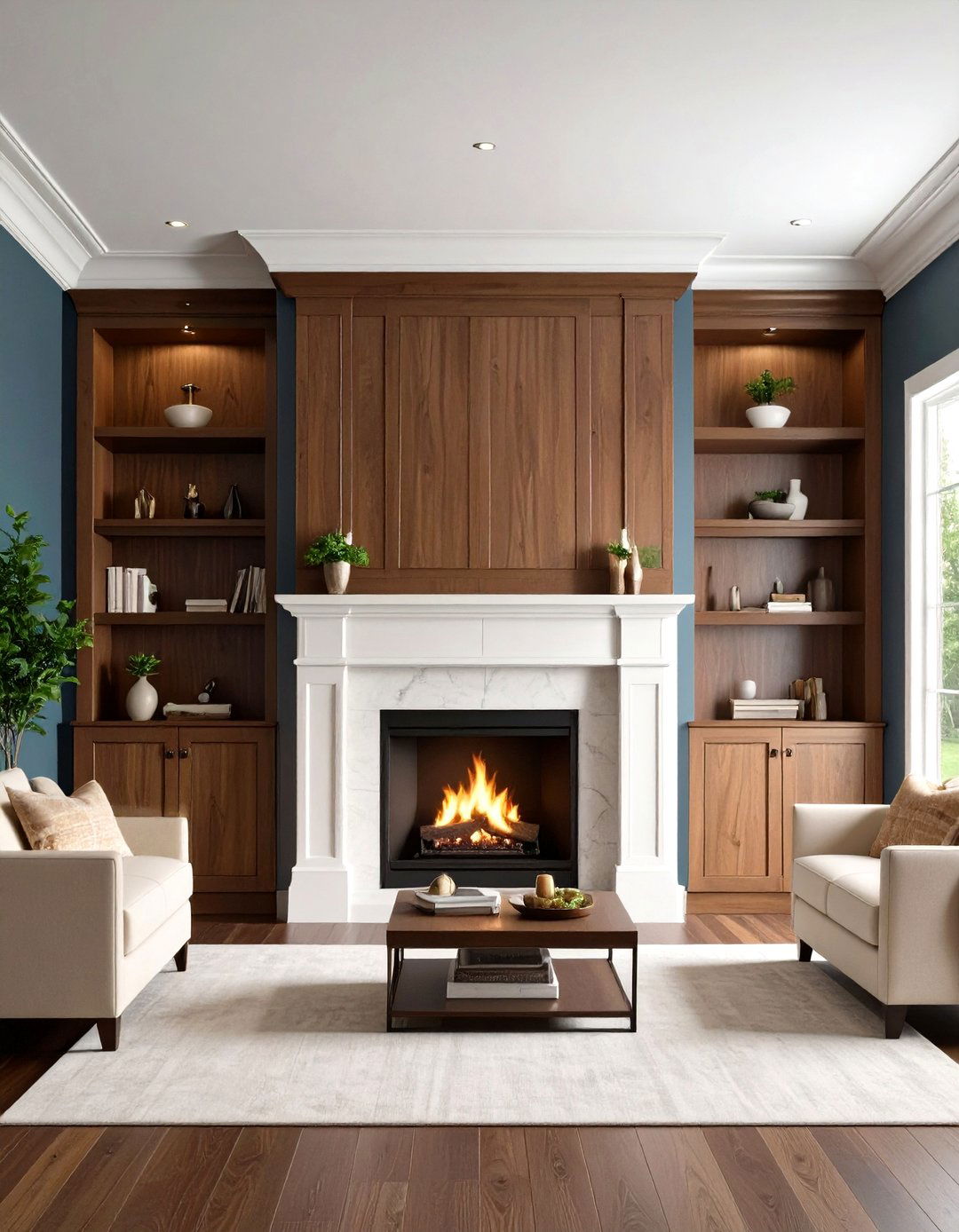 Modular Alcove Storage - 20 Fireplace Wall Ideas