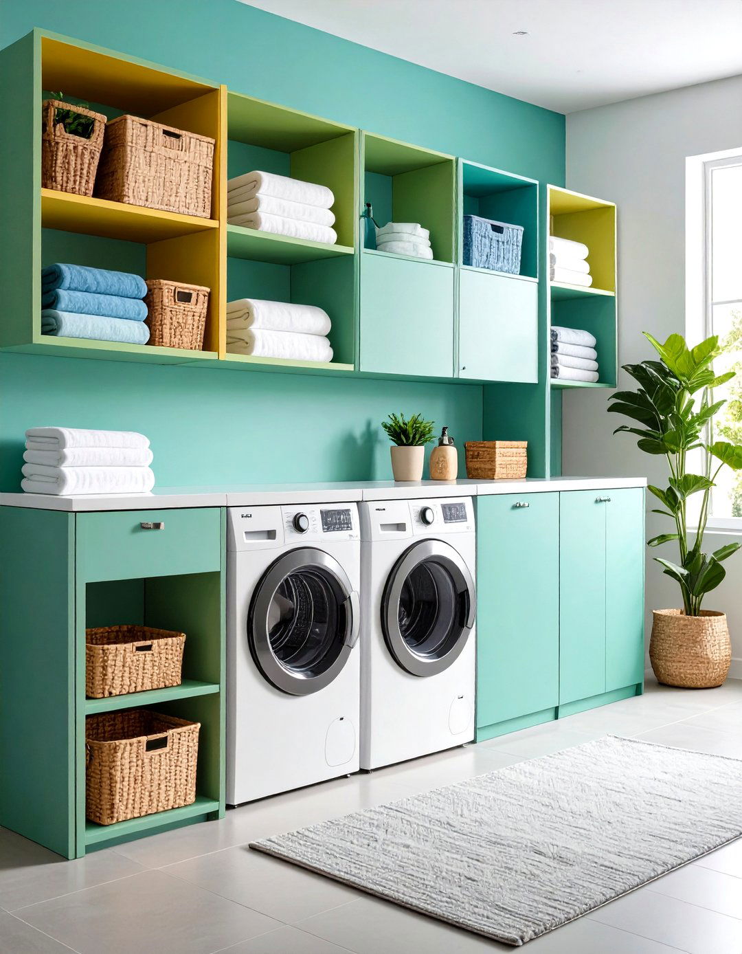 Modular Cube Laundry Room Shelf Storage - 20 Laundry Room Shelf Ideas