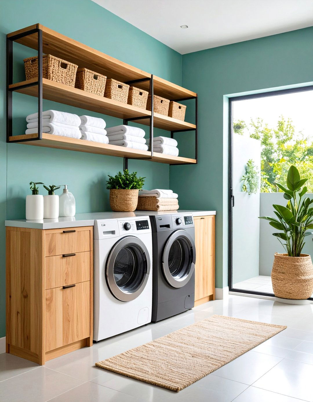 Modular Cube Laundry Room Shelving with Expandable Design - 20 Laundry Room Shelving Ideas
