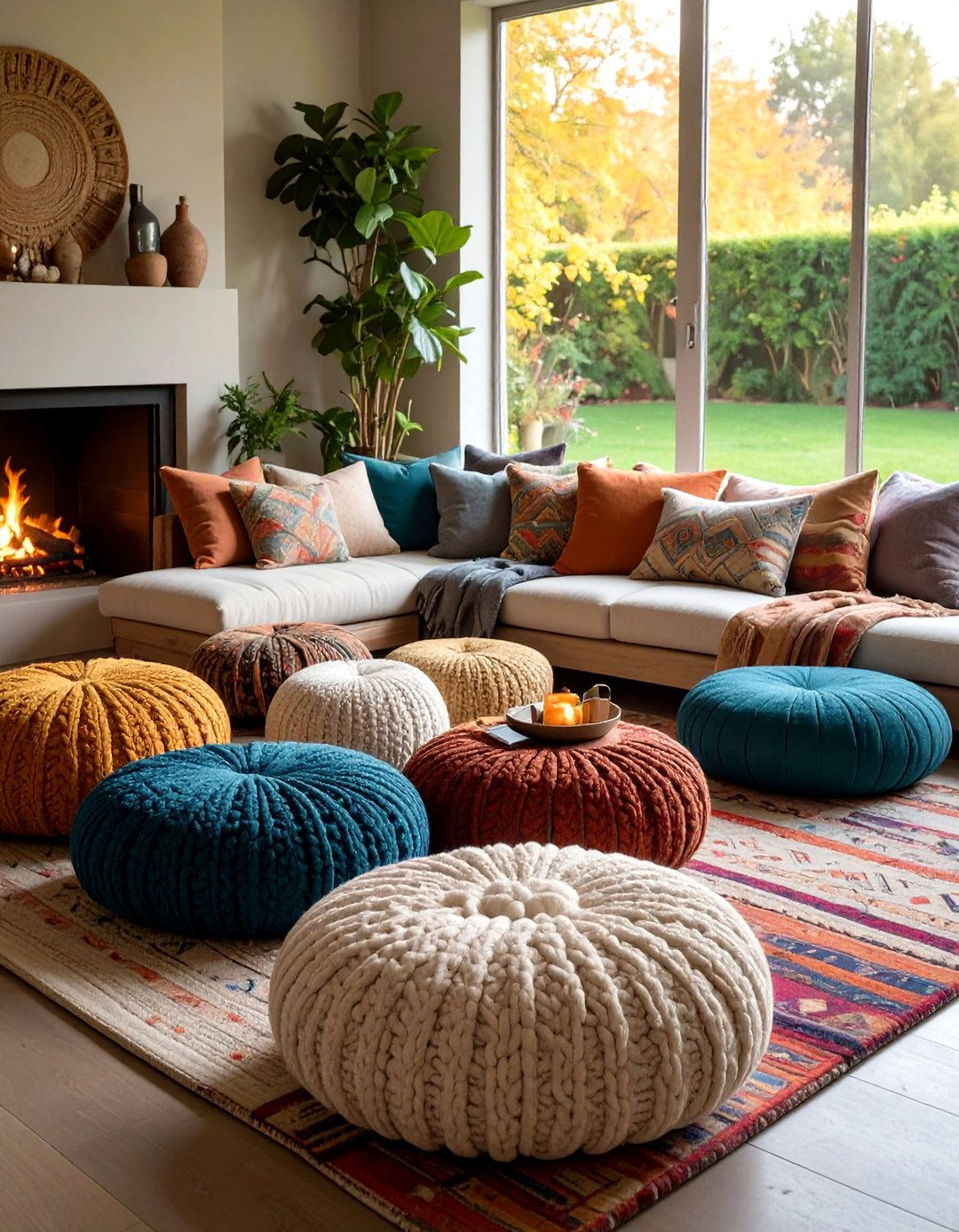 Modular Floor Cushions Fireplace Seating - 20 Fireplace Seating Ideas