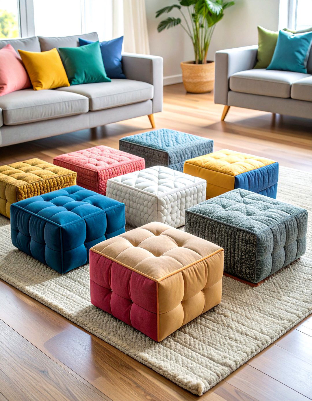Modular Floor Seating Sections that Reconfigure on a Whim - 20 Floor Seating Ideas