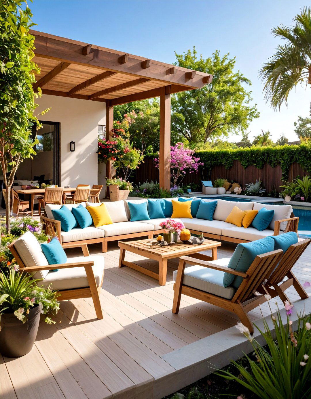 Modular Furniture Layout - 20 Sunken Patio Ideas