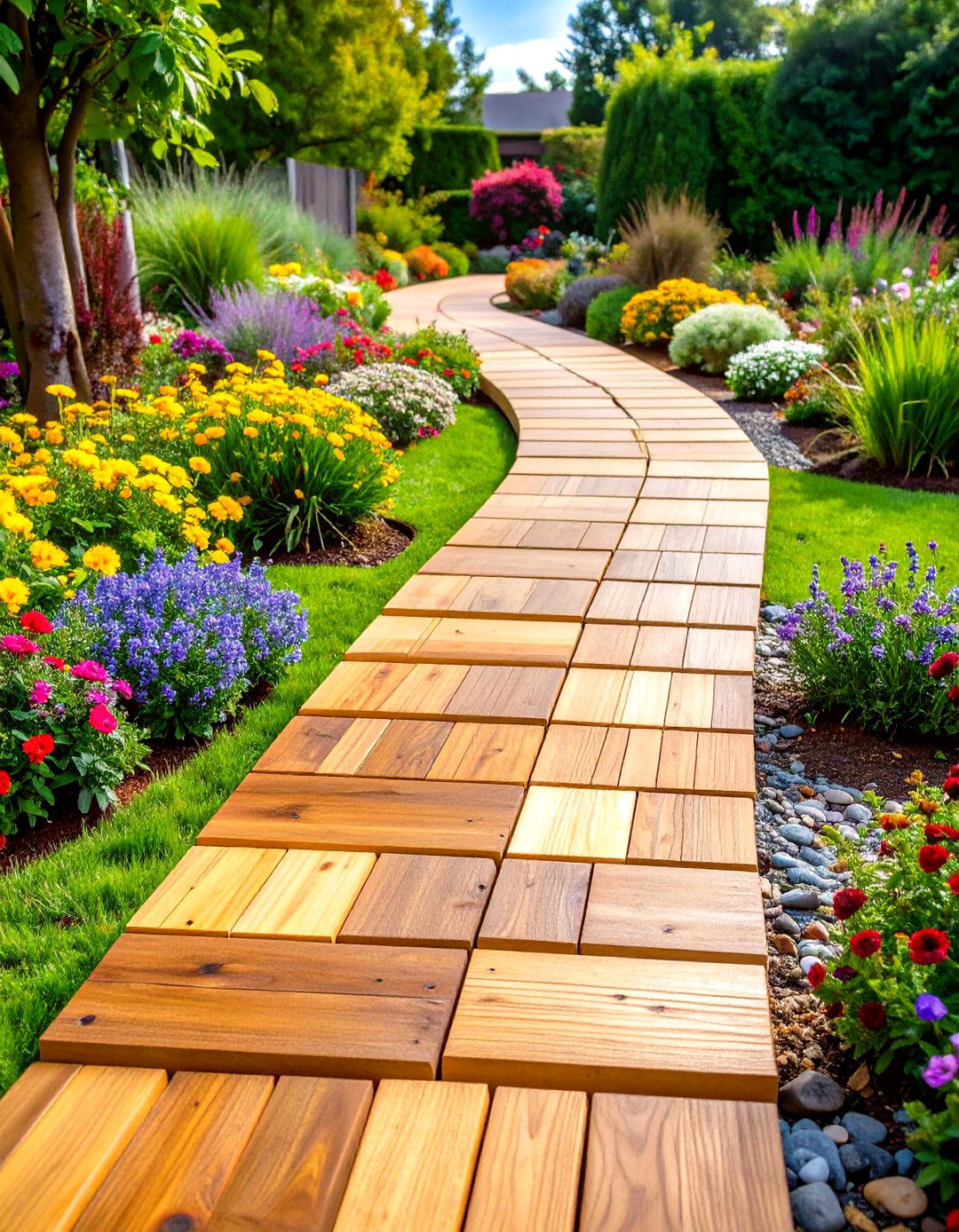Modular Interlocking Wooden Walkway System - 20 Wooden Walkway Ideas