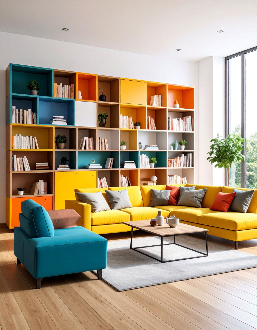 Modular Living Room Bookshelf System - 20 Living Room Bookshelf Ideas