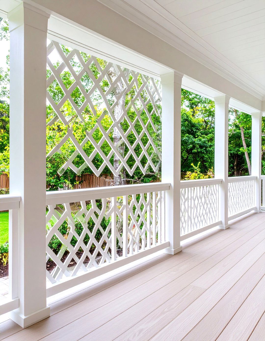 Modular PVC Deck Lattice with Hidden Fasteners - 20 Deck Lattice Ideas