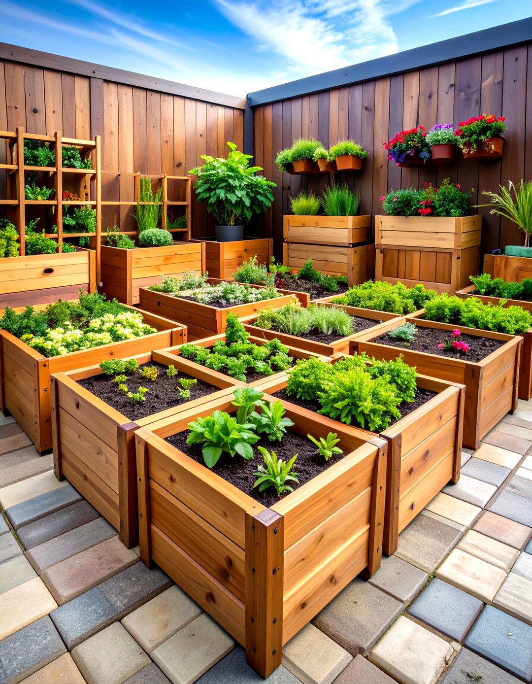 Modular Planter Box Grid Garden Layout - 20 Garden Layout Ideas