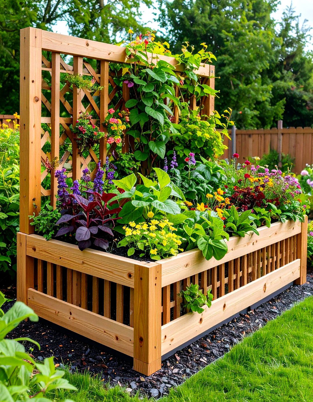 Modular Planter Trellis Combo Boxes - 20 Garden Trellis Ideas