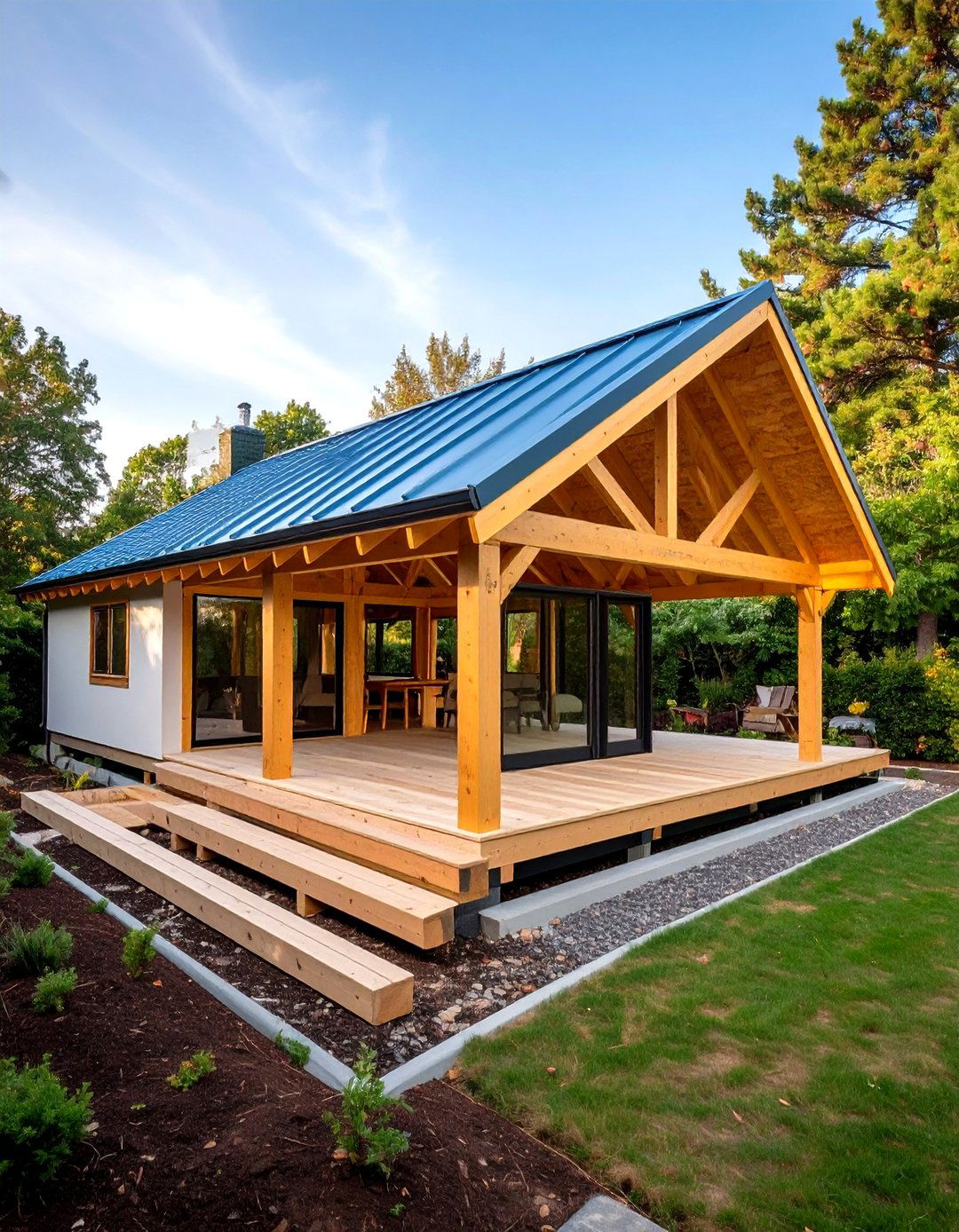 Modular Prefab Gable Patio Roof Kits Simplify DIY Builds - 20 Gable Patio Roof Design Ideas