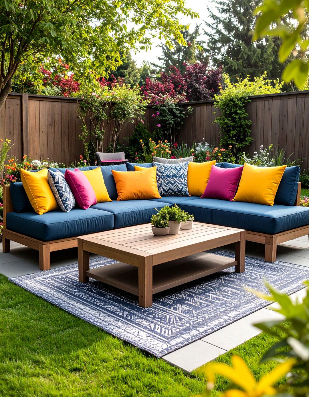 Modular Sectional Seating - 20 Small Backyard Patio Ideas