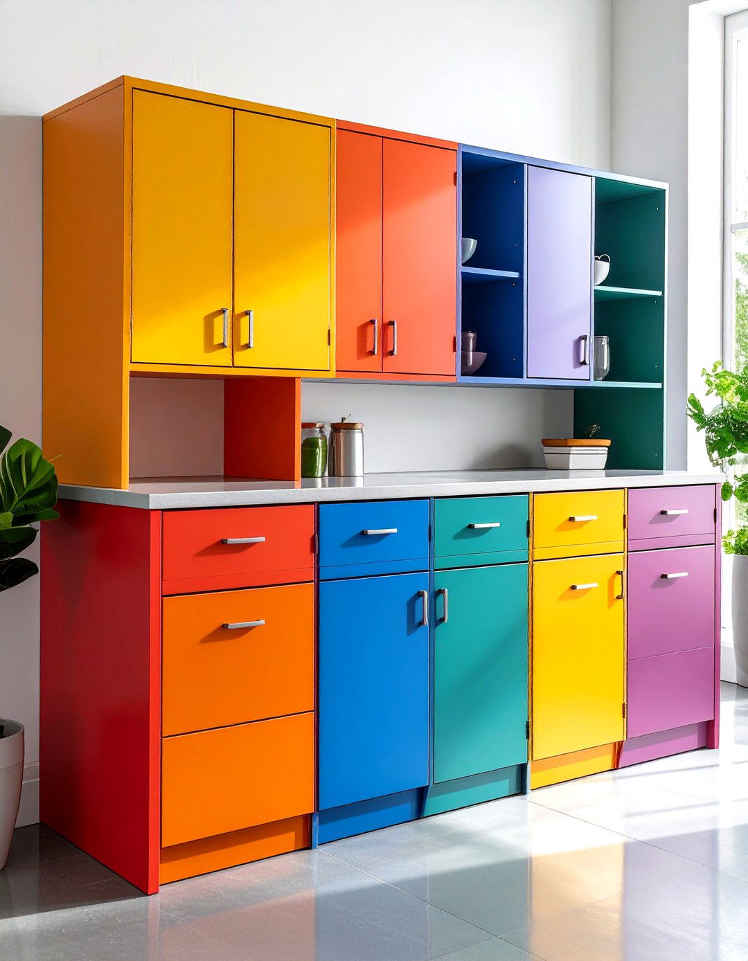 Modular Steel Cabinet Banks - 20 Garage Wall Ideas
