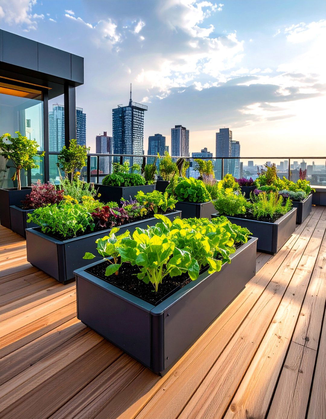 Modular Trays and Pocket Planters in Rooftop Garden Layouts - 20 Rooftop Garden Ideas
