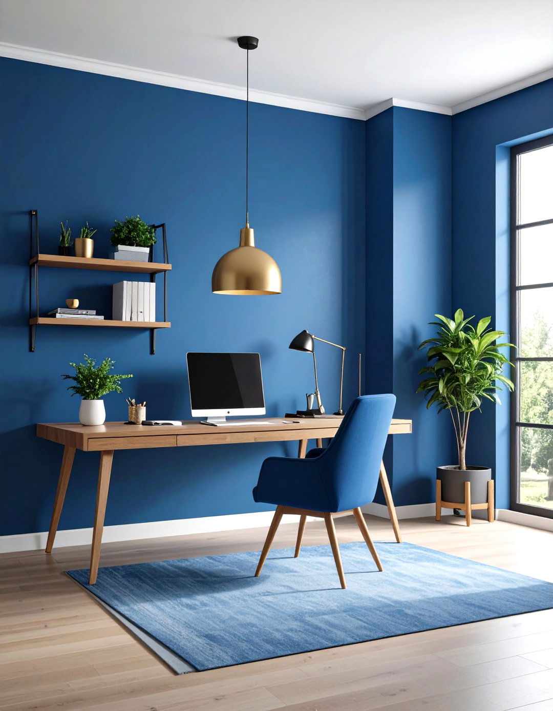 Monochromatic Blue Shades - 20 Two Tone Wall Paint Ideas
