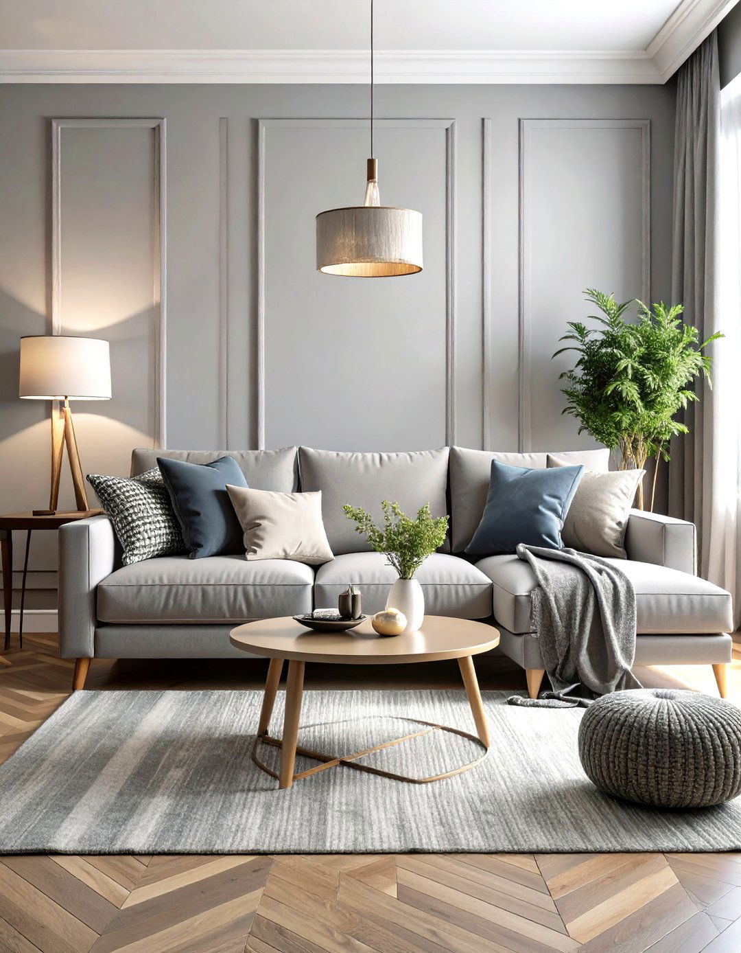Monochromatic Grey Living Room Design - 20 Grey Living Room Ideas