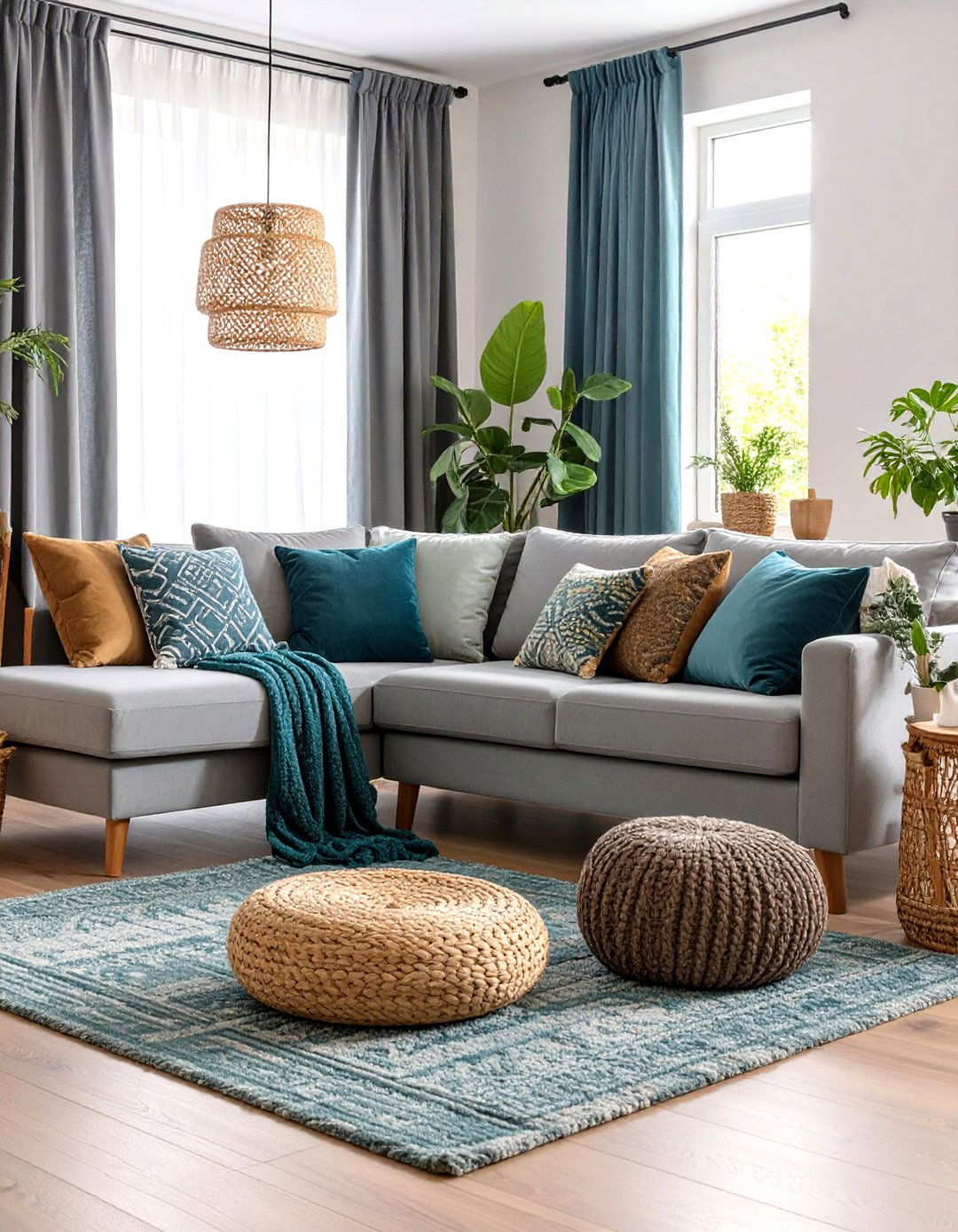 Monochromatic Grey Sectional Layers - 20 Grey Sectional Living Room Ideas