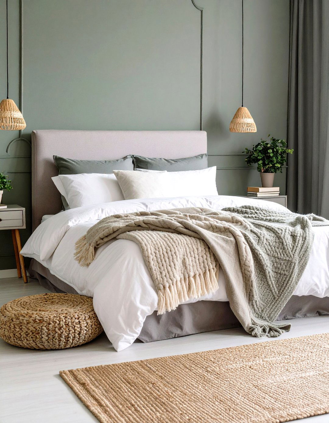 Monochromatic Grey and White Bedroom for Soothing Simplicity - 20 Grey and White Bedroom Ideas