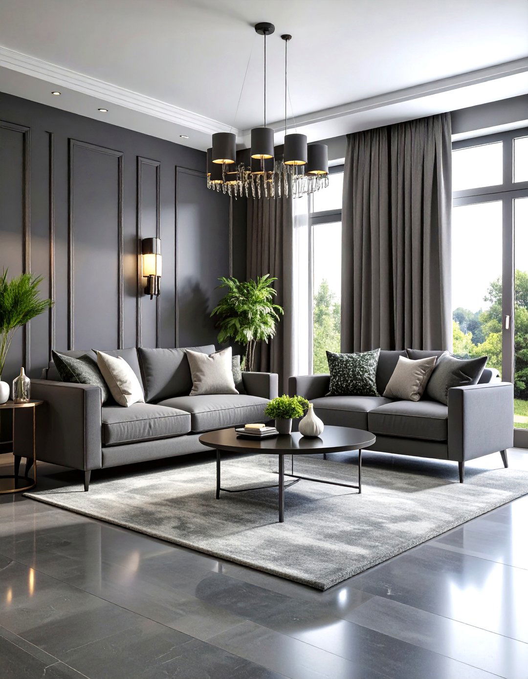 Monochromatic Living Room Charcoal Gray Elegance - 20 Monochromatic Living Room Ideas