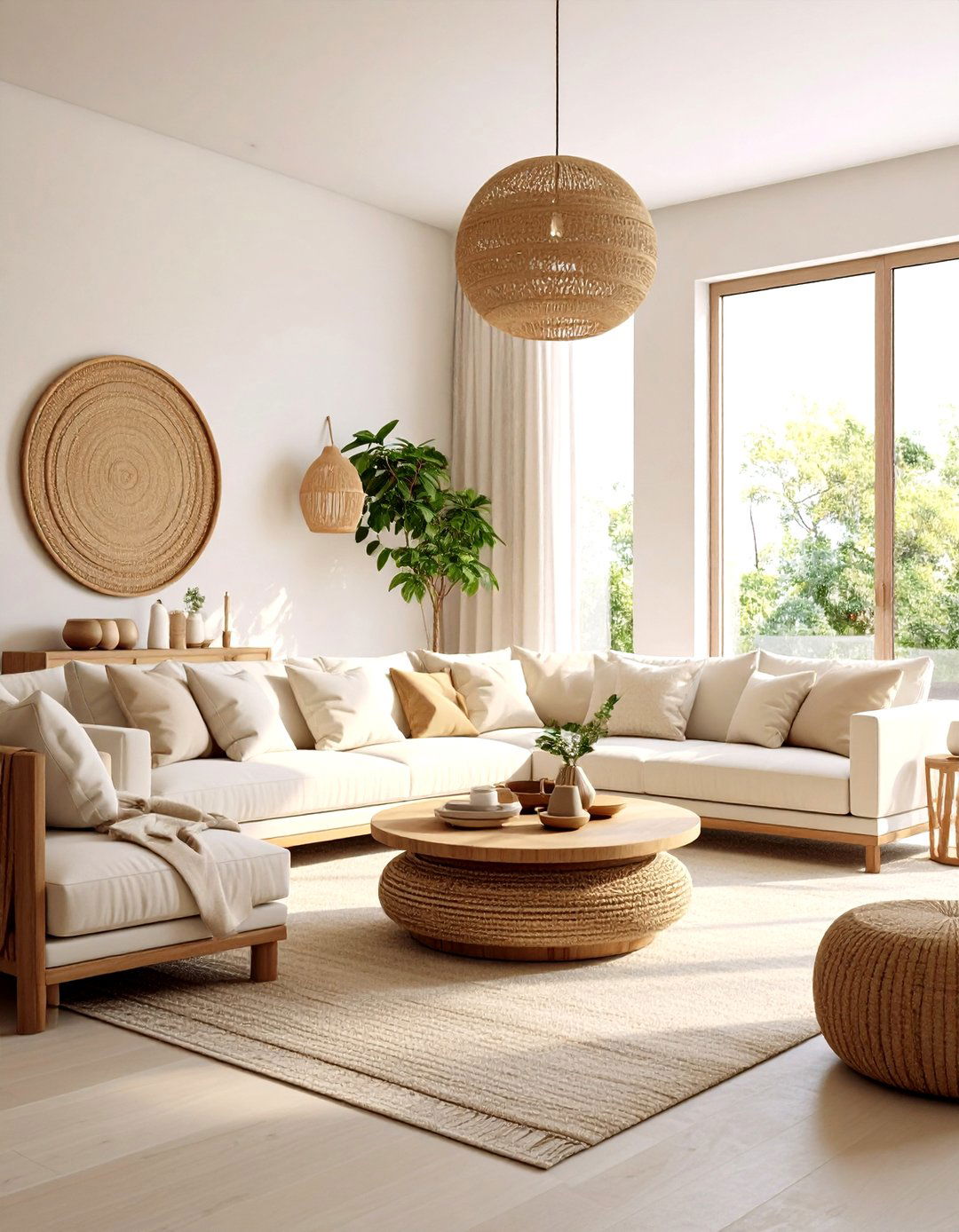 Monochromatic Living Room Cream Texture Paradise - 20 Monochromatic Living Room Ideas