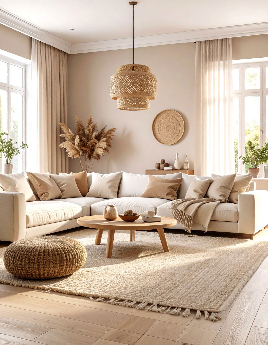 Monochromatic Living Room Soft Beige Comfort - 20 Monochromatic Living Room Ideas