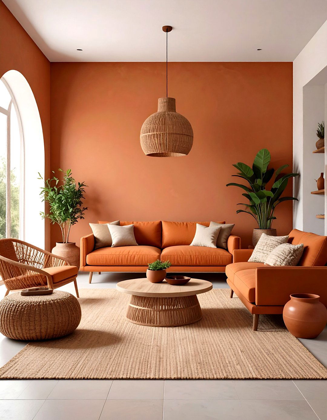 Monochromatic Living Room Terracotta Warmth - 20 Monochromatic Living Room Ideas
