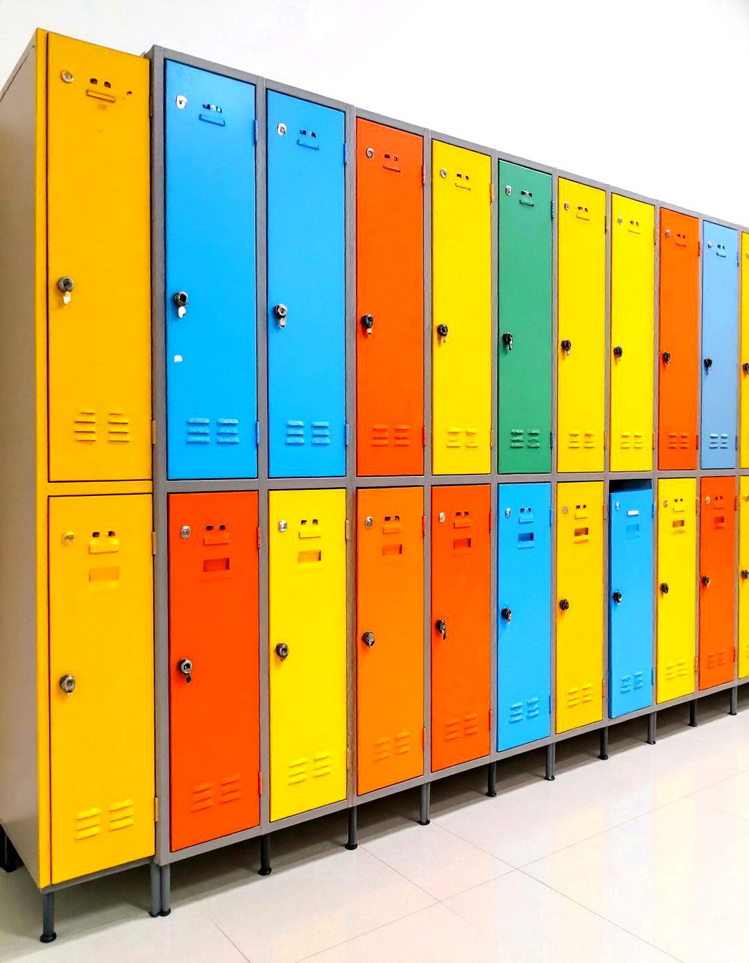 Monochromatic Locker Elegance - 20 Locker Decor Ideas