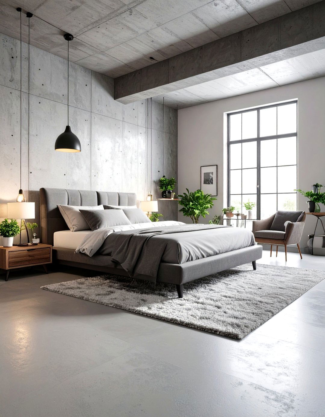 Monochromatic Loft Bedroom - 20 Loft Bedroom Ideas