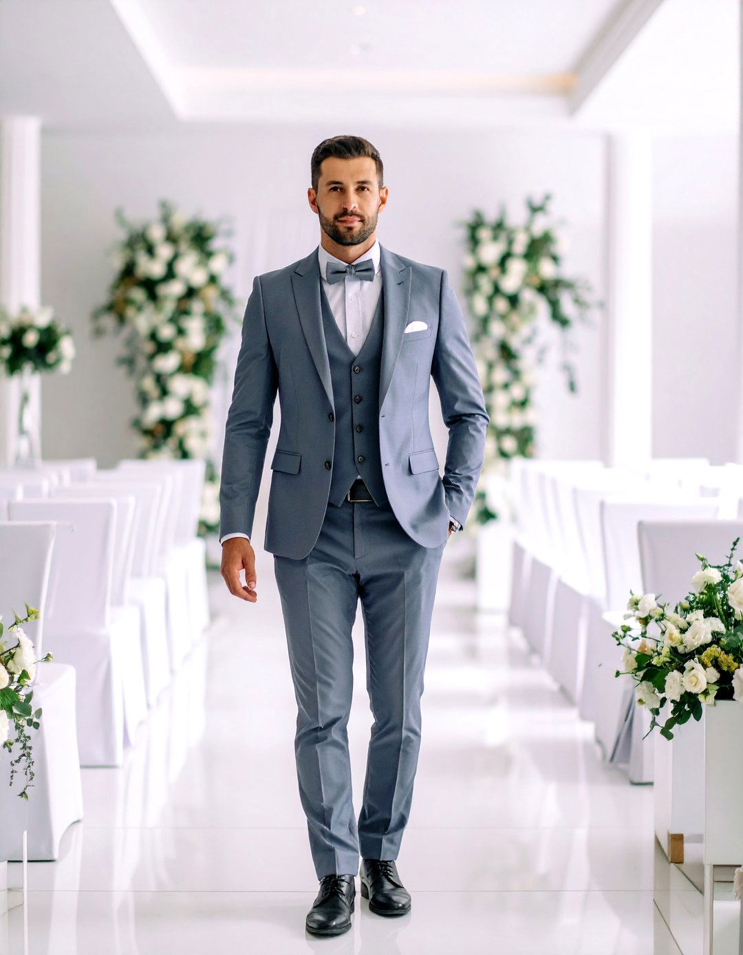Monochromatic Mens Wedding Outfit Statement - 20 Men's Wedding Outfit Ideas