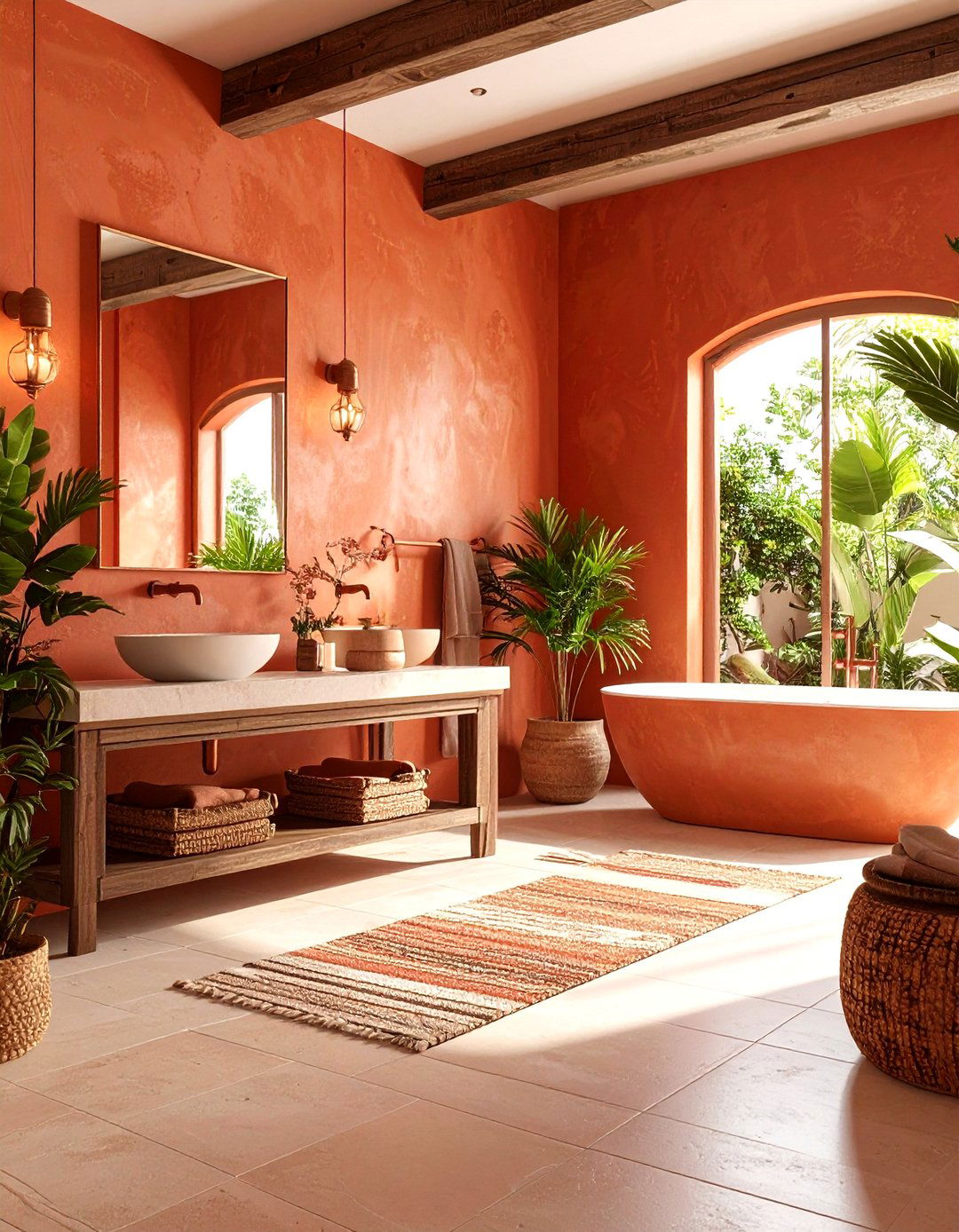 Monochromatic Mexican Bathroom Sophistication - 20 Mexican Bathroom Ideas