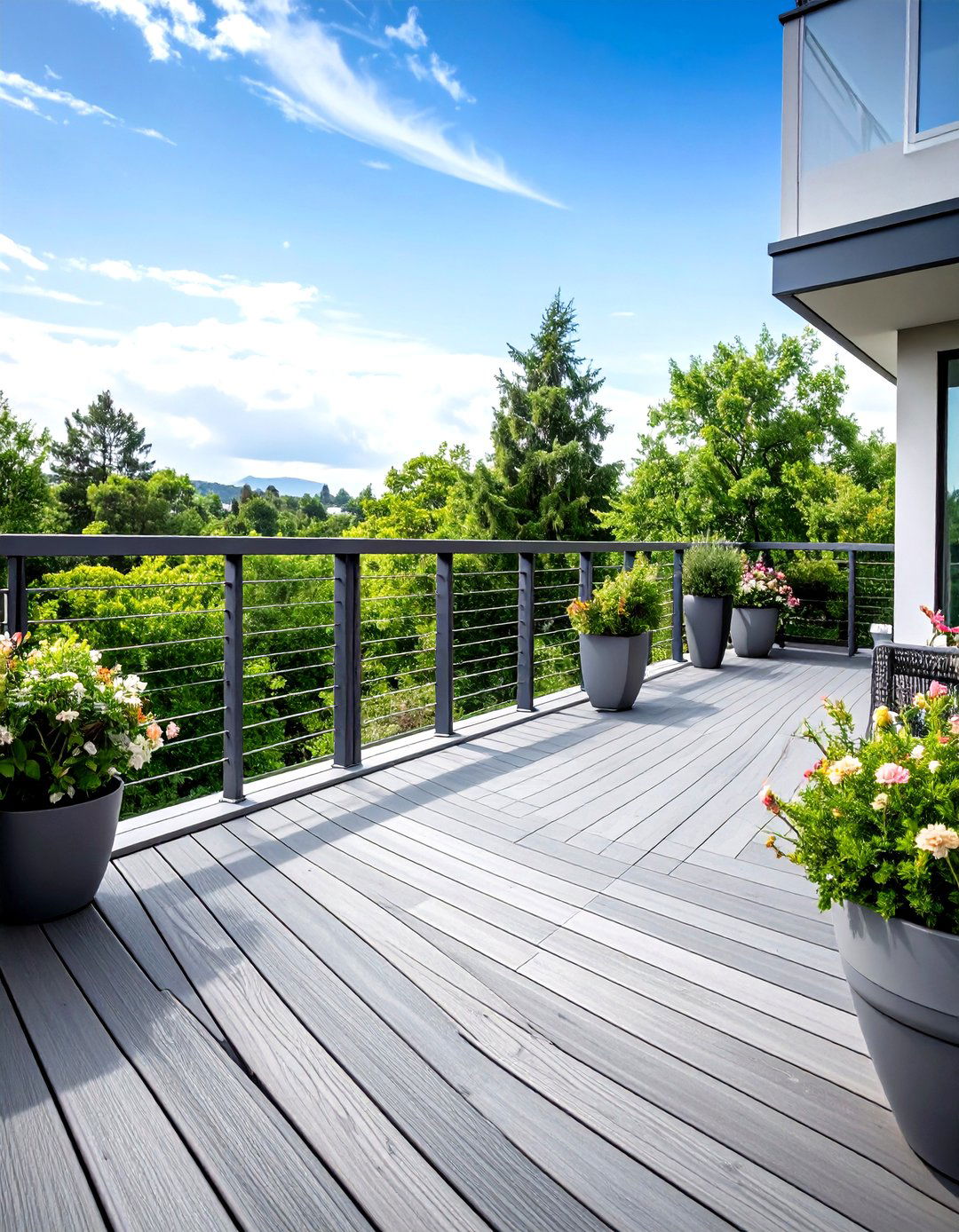 Monochromatic Railing and Single Color Deck - 20 Two Tone Deck Color Schemes
