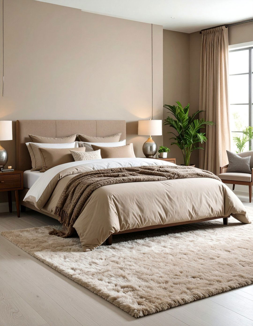 Monochromatic Taupe Sanctuary - 20 Taupe Bedroom Ideas