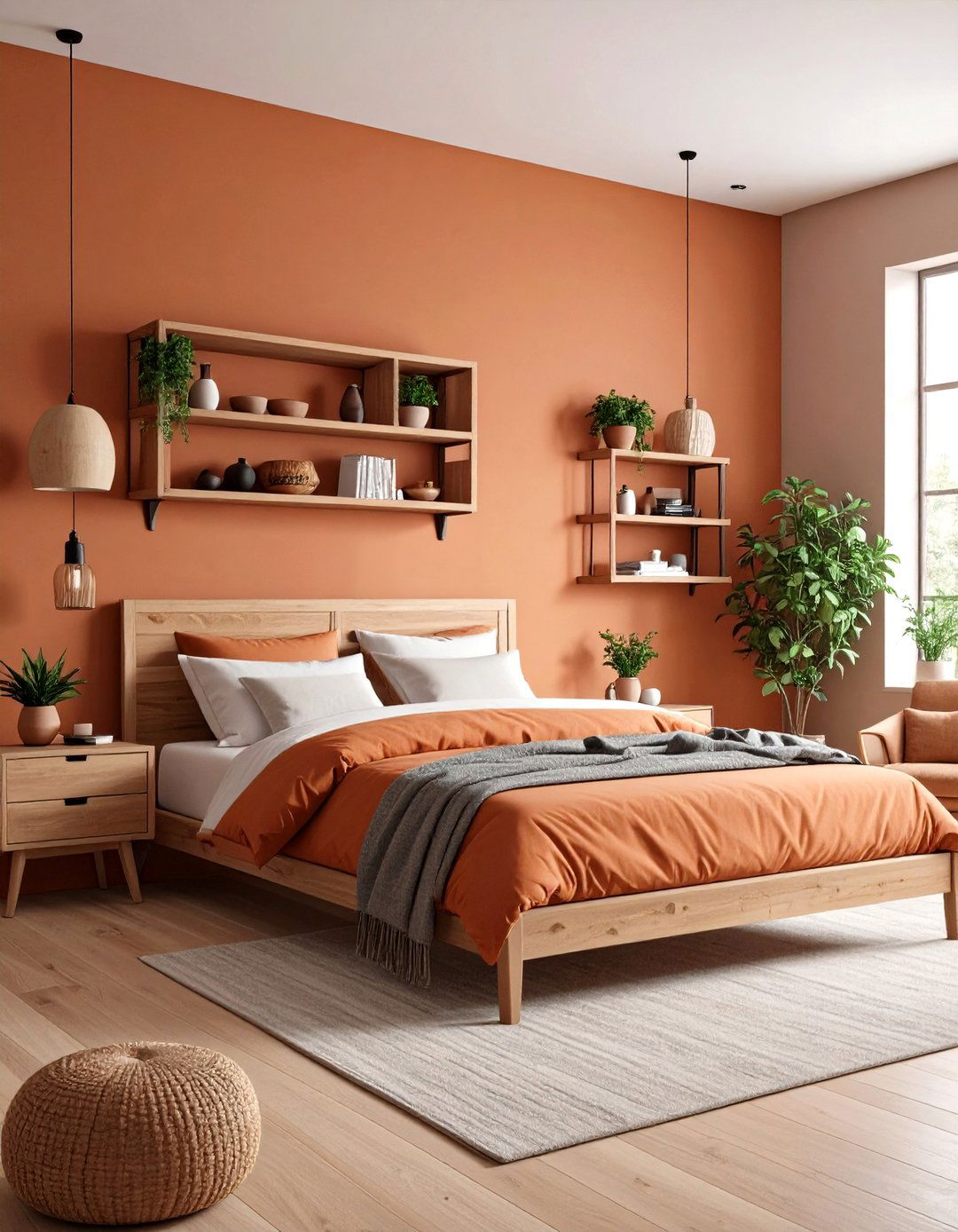 Monochromatic Terracotta Scheme - 20 Terracotta Bedroom Ideas