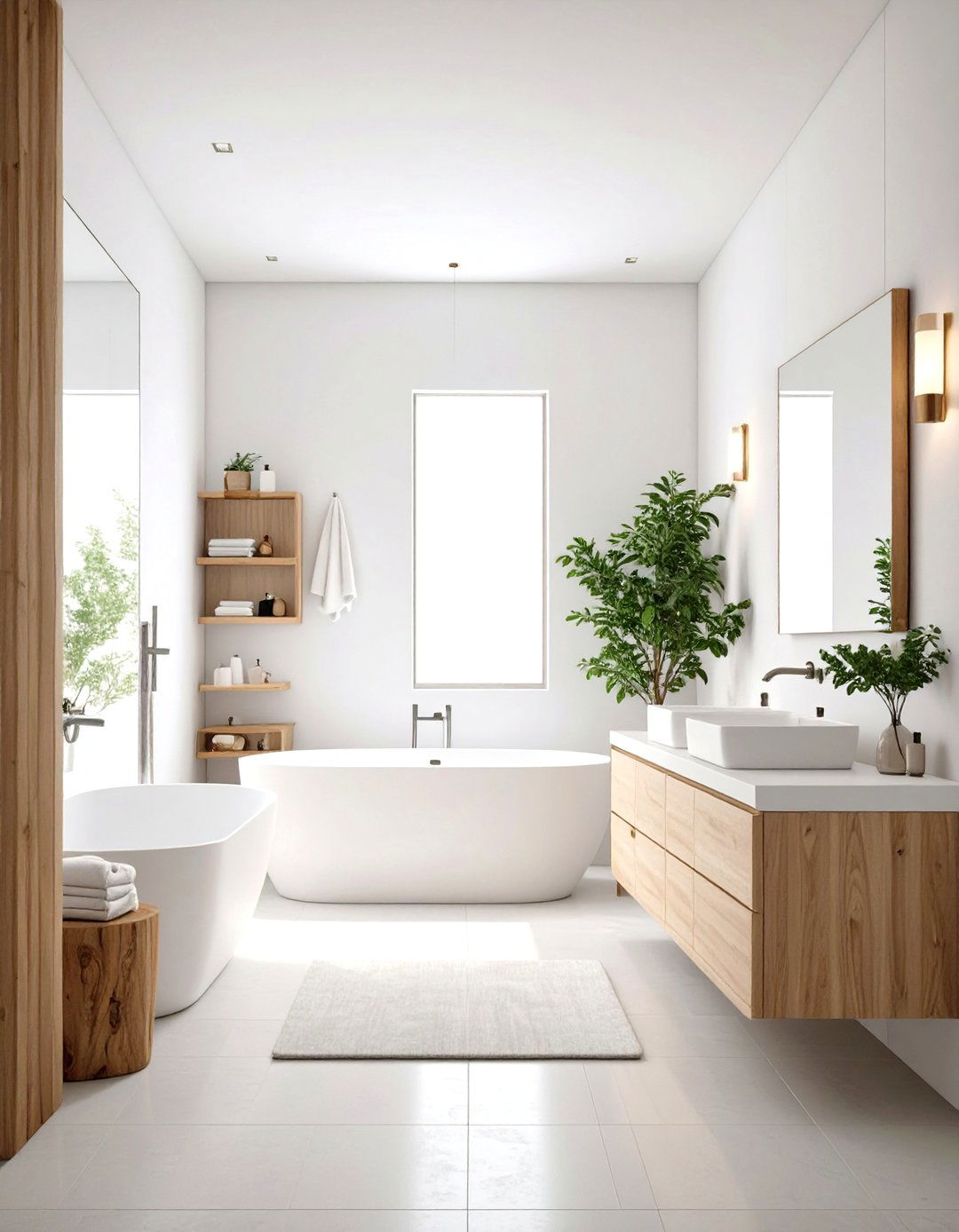 Monochromatic White Schemes - 20 Small White Bathroom Ideas