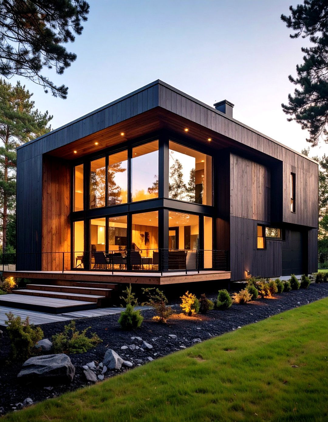 Monochrome Color Palette - 20 Scandinavian House Exterior Ideas