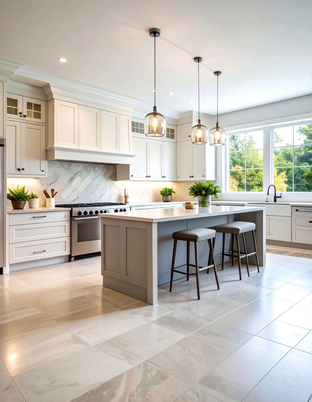 Monochrome Design Linoleum Kitchen Flooring - 20 Linoleum Kitchen Flooring Ideas