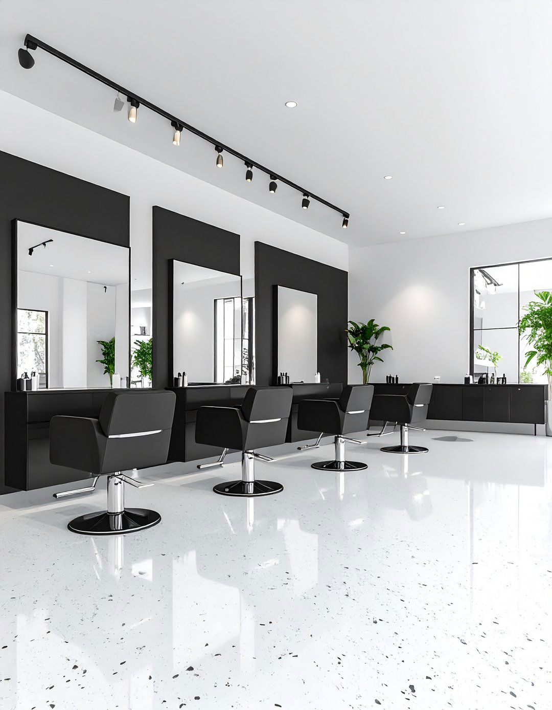 Monochrome Elegance - 20 Salon Interior Design Ideas