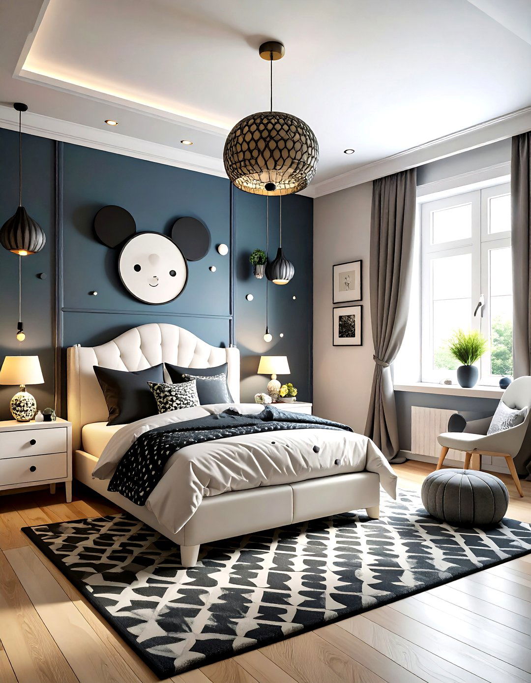 Monochrome Mickey Mouse Room Decor Sophistication - 20 Mickey Mouse Room Decor Ideas