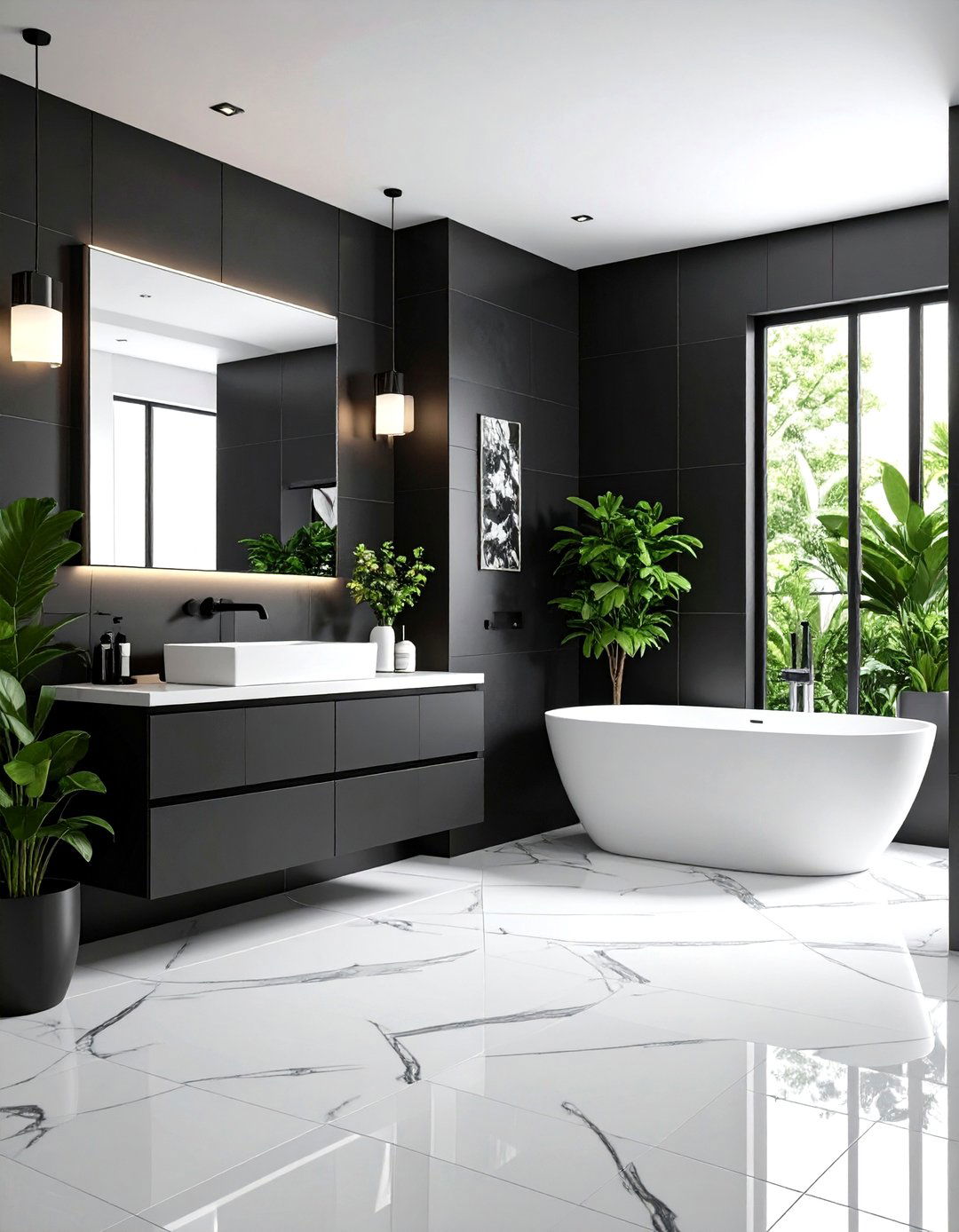 Monochrome Modern Wet Room - 20 Wet Room Ideas