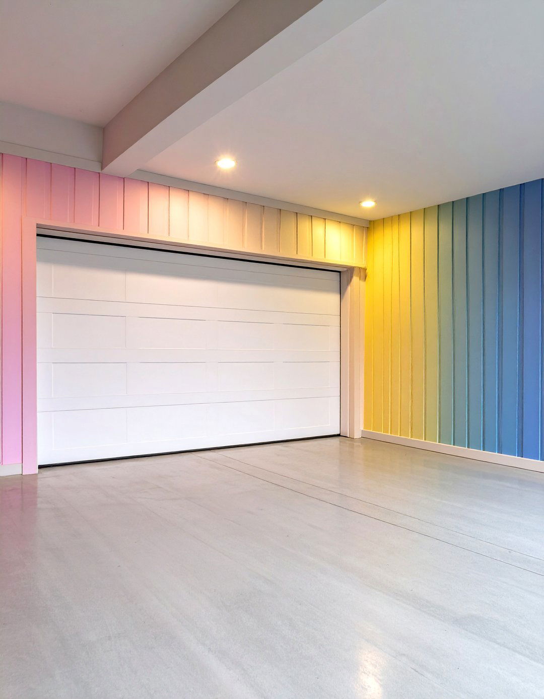 Monochrome Ombre Gradient Garage Wall Paint - 20 Garage Wall Paint Ideas