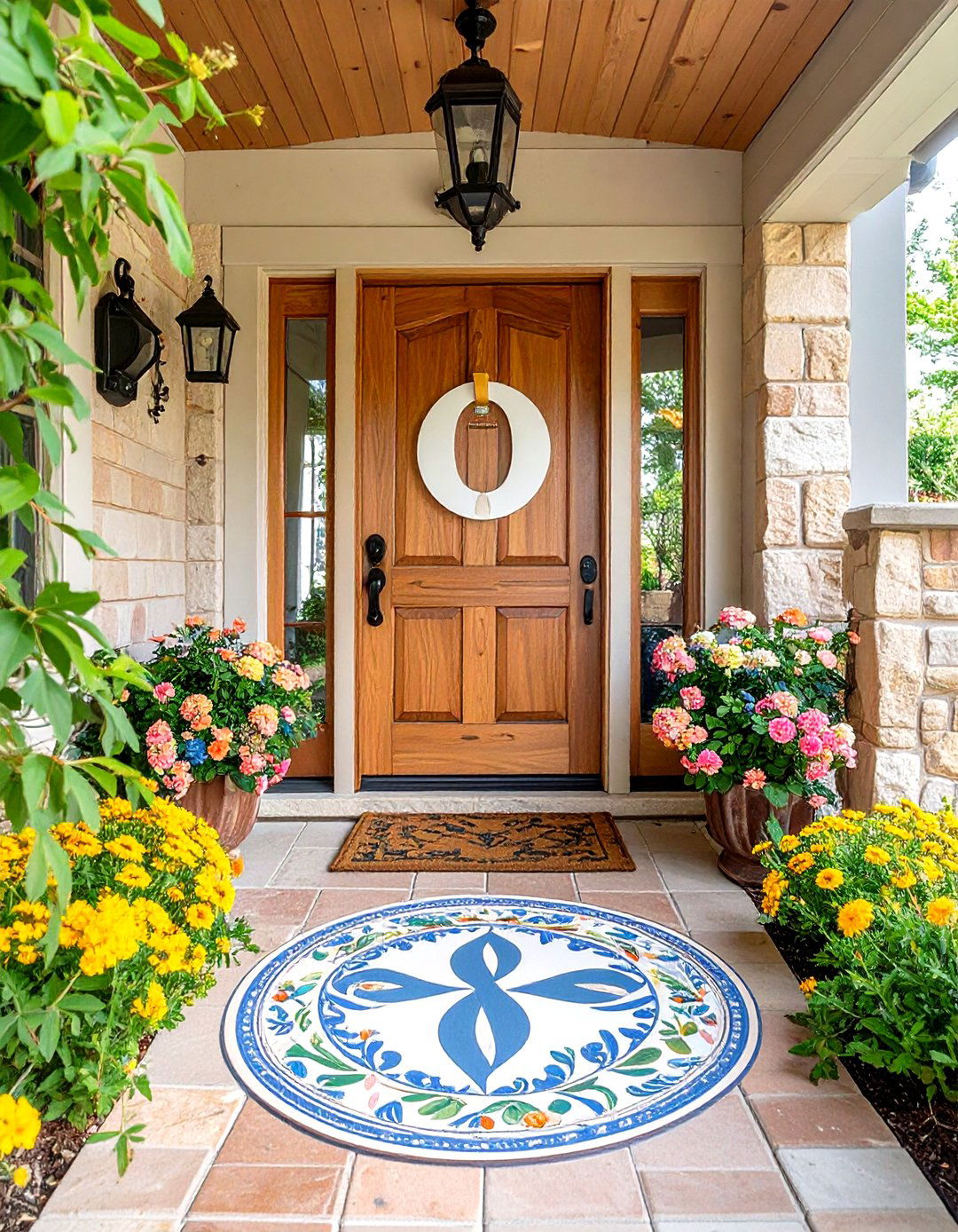 Monogram Door Signs - 20 Summer Front Door Decor Ideas