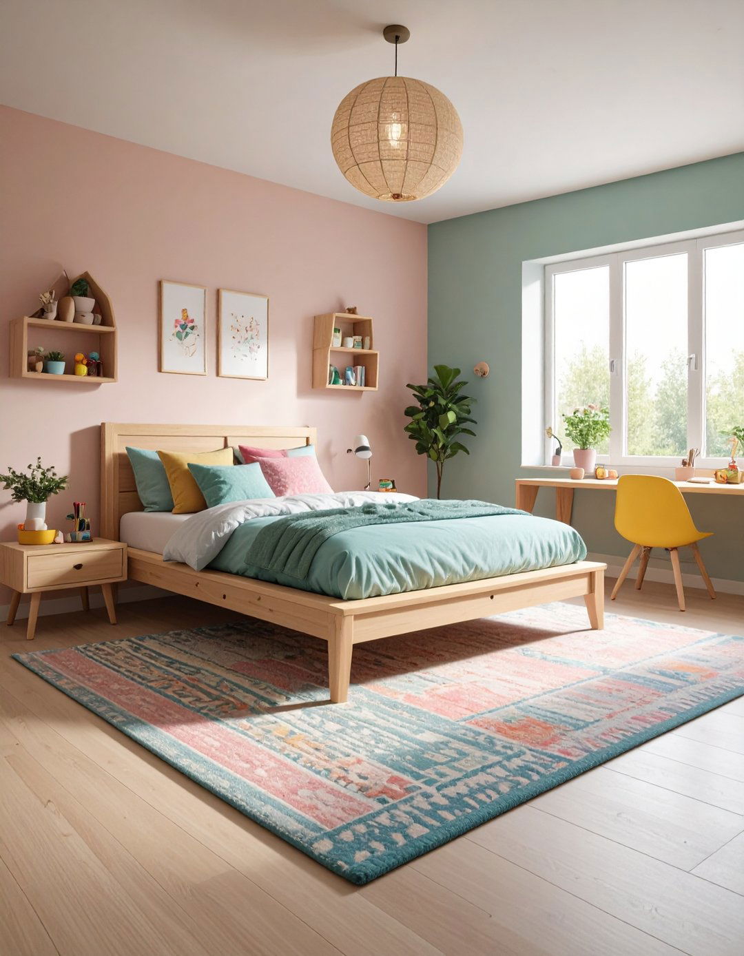 Montessori Inspired Low Bed - 20 Girl Room Ideas for 10-year-olds