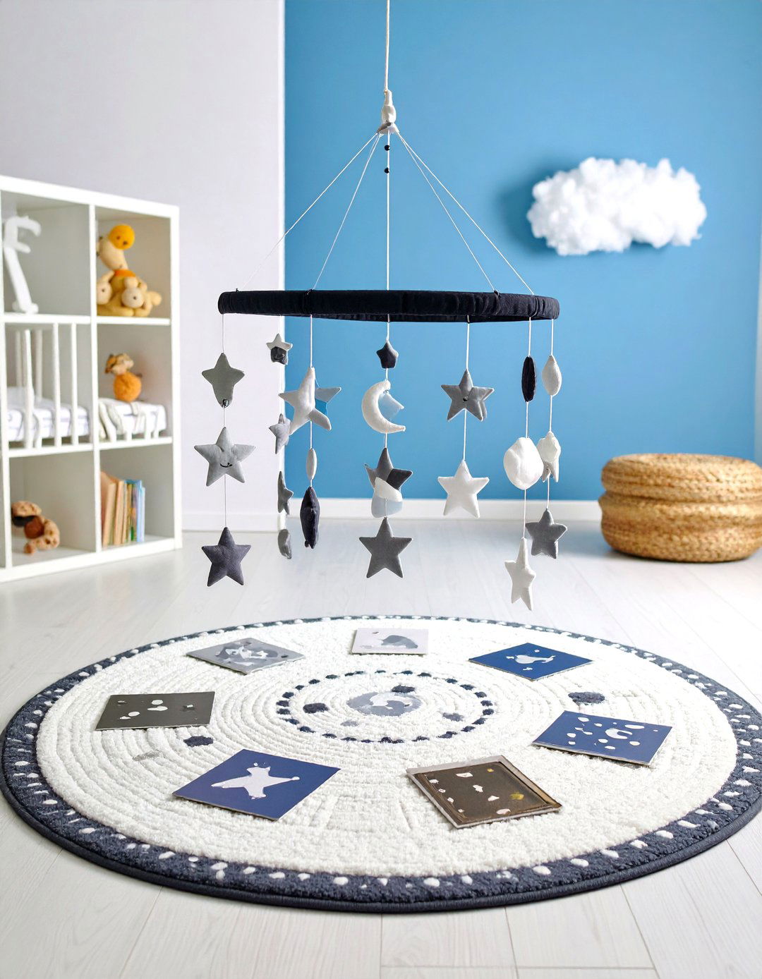 Montessori Nursery Mobile and Contrast Card Visual Area - 20 montessori nursery ideas