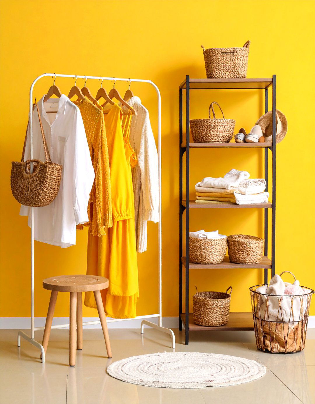 Montessori Nursery Open Wardrobe Dressing Station - 20 montessori nursery ideas
