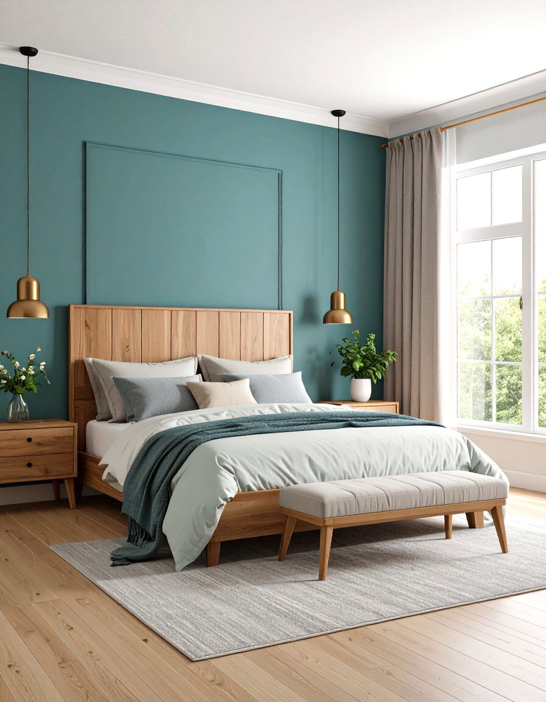 Moody Blue Bedroom with Teal Oasis Design - 20 Moody Blue Bedroom Ideas