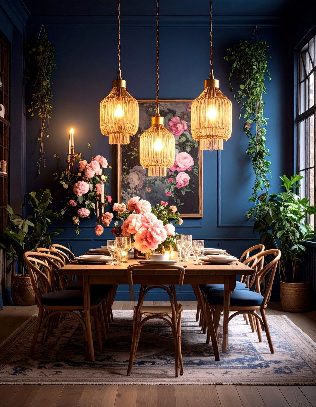 Moody Botanical Art Finishes Blank Walls - 20 Gothic Boho Decor Ideas