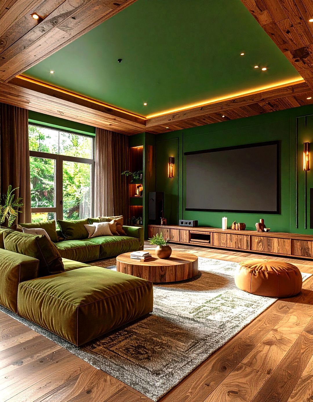 Moody Green Home Theater Paint Colors - 20 Home Theater Paint Colors