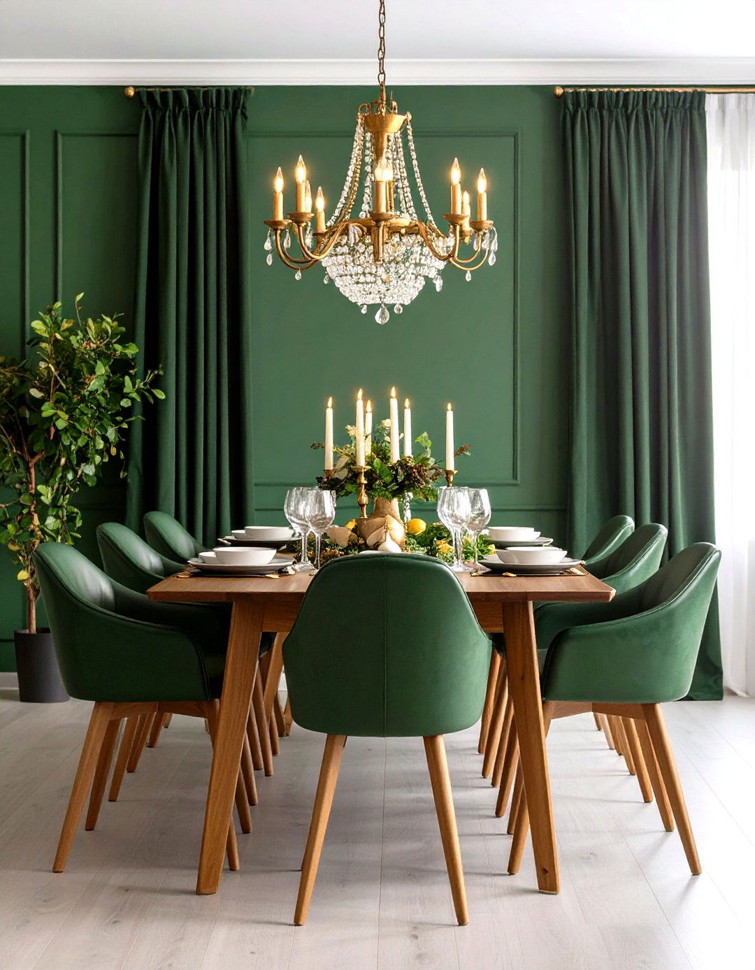 Moody Green Masculine Dining Room - 20 masculine dining room ideas