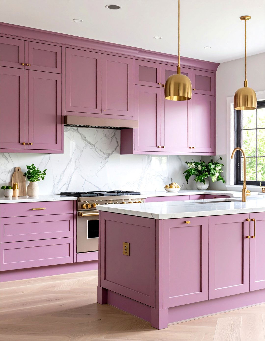 Moody Mauve Kitchen Cabinet Sophistication - 20 Kitchen Cabinet Color Ideas