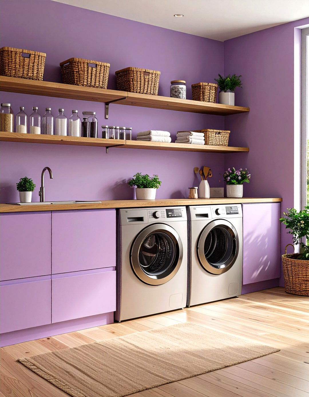 Moody Mauve for Sophisticated Utility - 20 Laundry Room Paint Ideas