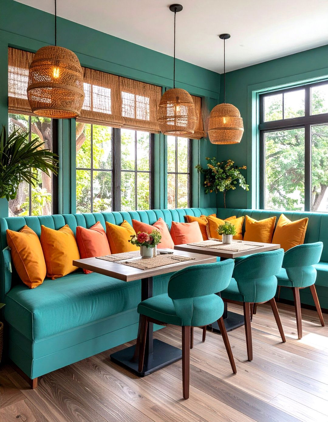 Moody Teal and Black Lacquer - 20 Teal Dining Room Ideas